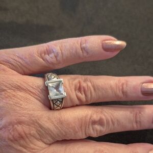 925 Sterling Silver Uptown Ring with Cubic Zirconia